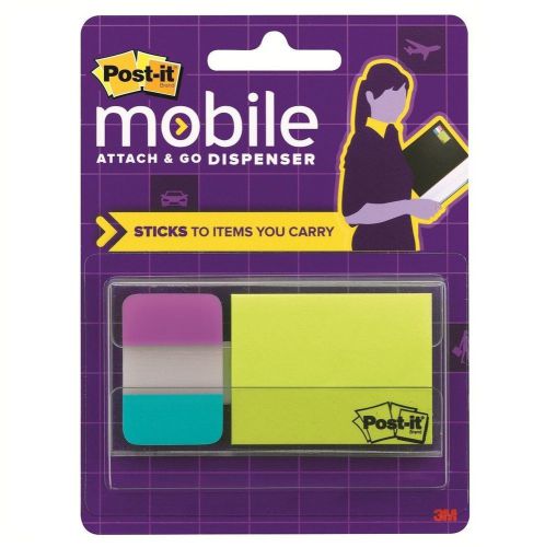 Post-it Mobile Attach &amp; Go Note and Tabs Dispenser - 36 Total In Pack