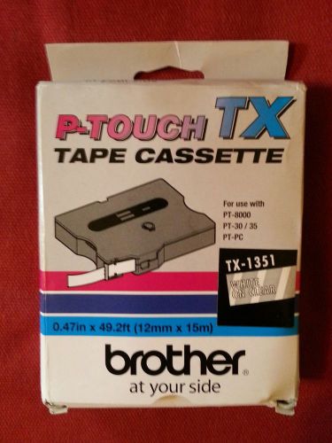 NIB Brother P-Touch TX-1351  Labeling Tape  Cassette