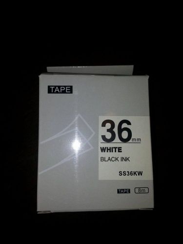 Epson lc-7wbn compatible label tape black on white 36mm 8m lw300 lw400 lw600 for sale