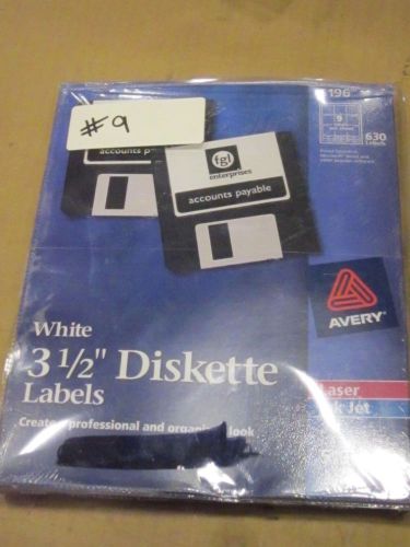 630 AVERY 5196 WHITE 3-1/2&#034; DISKETTE LABELS ~NEW~