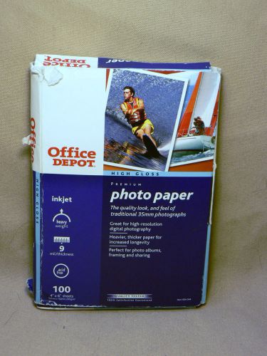 Office Depot 4x6 Premium High Gloss Premium Photo Paper 80 Sheets Open Stock