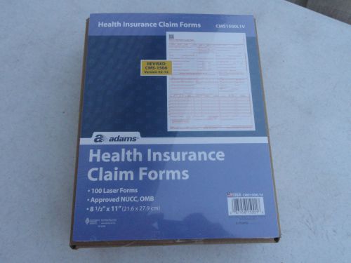 500ct case of HCFA Health Insurance Claim Forms Laser CMS-1500 Version 02-12