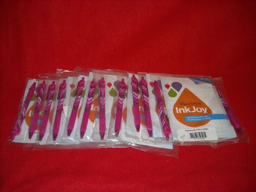Lot of 12 Magenta Paper Mate InkJoy 300RT Retro Wraps Ball Point Pens (PM-10)