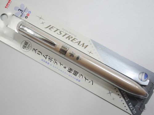 NEW UNI-BALL Jetstream MSXE3-601 3 in 1 0.5mm ball pen Silky Gold  free 1 refill