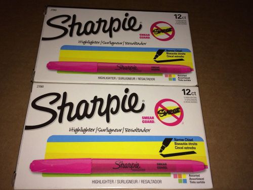 Sharpie Highlighters, 12 Colored Highlighters NEW LOT OF 2