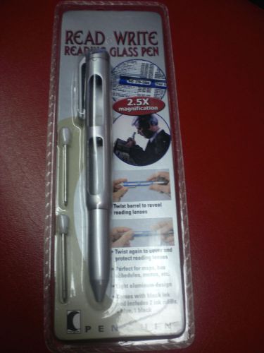 Penguin Read &amp; Write Reading Glass Pen 2.5X Magnification Gray