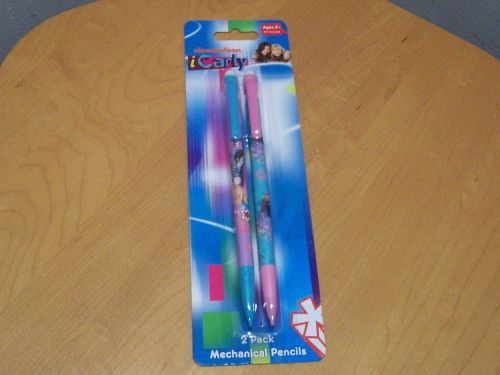 NICKELODEON&#039;S  iCARLY  2 PACK MECHANICAL PENCILS  -  NEW IN PACKAGE