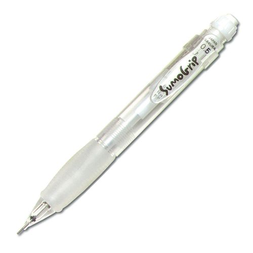 Sakura Sumo Grip Mechanical Pencil with eraser 0.5mm Line Width CLEAR Case 1ea