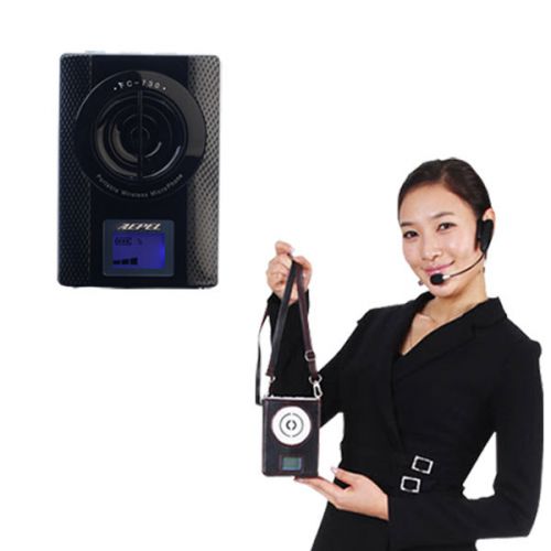 Portable Wireless Microphone Voice Amplifier Megaphone mini Loudspeaker [Black]