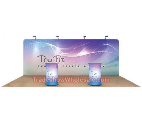 Trade Show Display Booth - Wavetube Flat Tension Backwall 20ft
