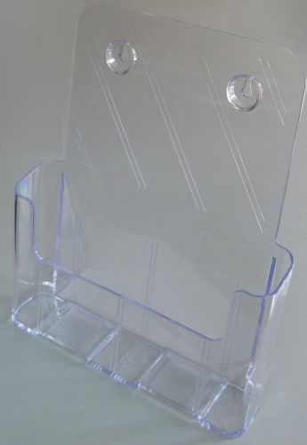 1 Tier Leaflet Holder 8.5x11&#034; Literature Holder Clear Acrylic Wall Mount14915