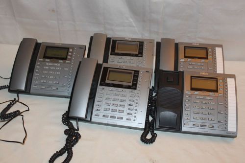 Lot of 5 RCA Business phone 4-Line Executive (THREE 25202RE3-B &amp; TWO 25414RE3-a)