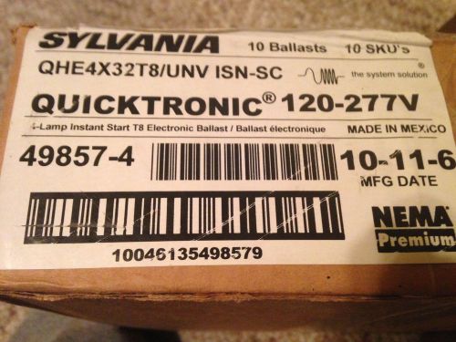 Sylvania Quicktronic QHE4X32T8 ballasts (Case of 10)