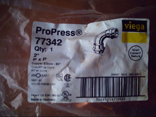 Viega - 77342 propress 2&#034;  p x p  copper 90 degree for sale