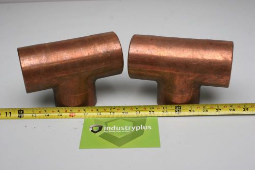 Lot of 2 nibco 3&#034; inch copper tee 3c x c x c 3-1/8 od  plumbing pipe free ship for sale