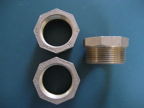2 x 2-1/2&#034; red brass bushing auction for three bushings for sale