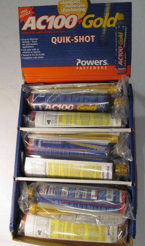 NEW 12-PACK POWERS AC100+ GOLD 10oz QUICKSHOT ADHESIVE ANCHORING SYSTEM CONCRETE
