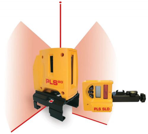 PLS 90 Self-Leveling Layout Line Laser Level System w/ Detector