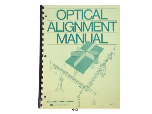 Keuffel Esser Optical Alignment Manual Cubic Precision K &amp; E  * 940