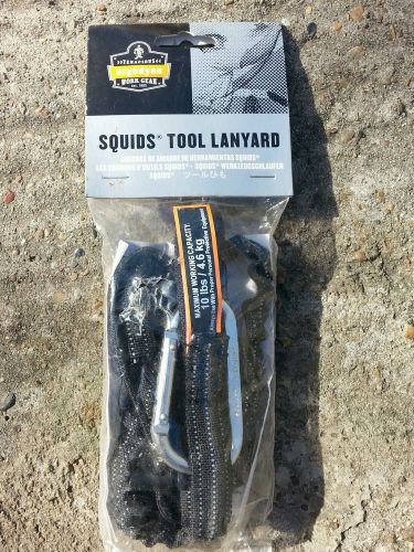 ERGODYNE Squids 3100 Safety Tool Lanyard Single Carabiner 10 lb 19002 NEW Black