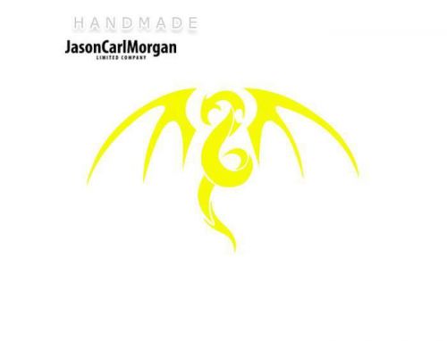 JCM® Iron On Applique Decal, Tribal Dragon Neon Yellow