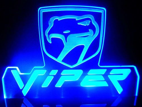 Viper sneaky pete sport car dodge chrysler led lamp light mancave game room sign for sale