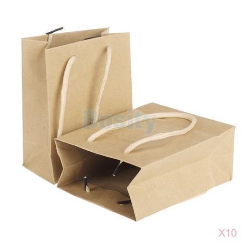 100pcs kraft brown graft paper gift jewelry retail party bag merchandise bags for sale