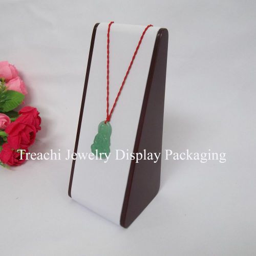 Dual Use Necklace Ramp Rose Wood Jewelry Display for Pendant Bracelet Chains