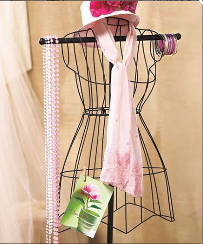 Black Metal Wire Vintage Style Dress Form Boutique Mannequin Display Deco Sew