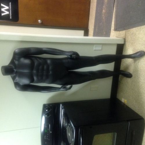 Male Mens Mannequin Headless Adult Retail Black Floor Display