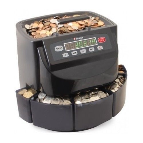 COMMERCIAL COIN COUNTER ELECTRONIC CHANGE MACHINE SORTER DIME NICKLE QUARTER NEW