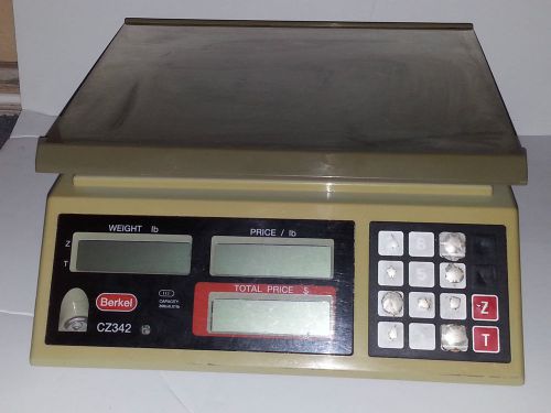 BERKEL CZ342 RETAIL COUNTER SCALE PRICE CALCULATING SHOWN ON BOTH SIDES