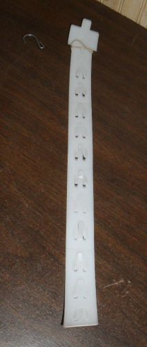 3 NEW Hanging Merchandising Display Plastic Clip Strips 12 items w Metal S Hooks