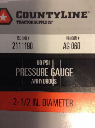60 Psi Pressure Gauge. Countyr Line Tractor Supply. 2-1/2 In.