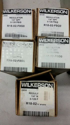 Wilkerson regulator.1/4.npt.0 125psig.r1802f0g0   5# in this lot