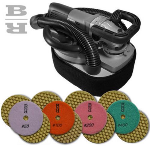 Buddy rhodes triad planetary concrete coutertop wet polisher grinder &amp; pad set for sale