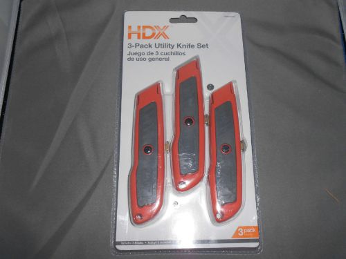 HDX 3-pack utility knife set new in package great handyman house warming gift