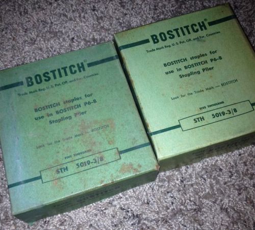 2 FULL Boxes Of Bostitch Staples for P6 Stapling Plier 10,000 Staples