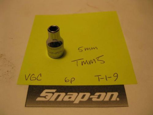 Snap-on 1/4&#034; Drive 5mm socket TMM5 6 Point, USED, VERY GOOD CONDITION