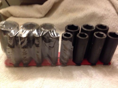 Wright tool 407 14-piece 1/2&#034; drive 6 point 3/8&#034; - 1-1/4&#034; deep impact socket set for sale