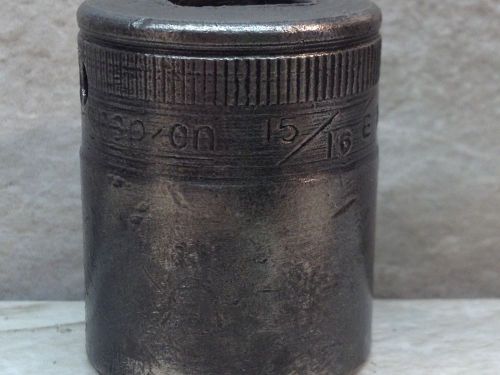 Vintage SNAP ON impact 1/2&#034; 15/16 Socket SW300 12 Point 1944 E CLEAN OILED