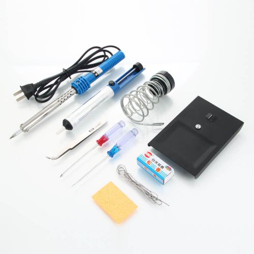 Hot 9 in 1 220v 60w electric solder tool kit set with iron stand desolder pump for sale