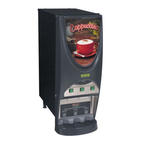 Bunn iMIX-3S+ BLK Powdered Cappuccino Dispenser with 3 Hoppers