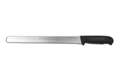 Columbia Cutlery 12” Serrated Bread Knife -  Black Fibrox Handle New!!