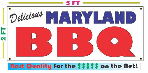 Full Color MARYLAND BBQ BANNER Sign NEW Larger Size Best Quality for the $$$