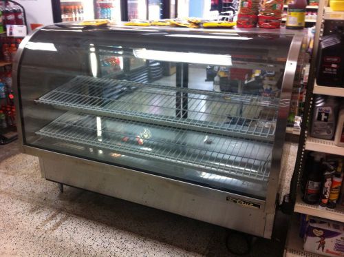 True TCGG-72-S Stainless Curved Glass Refrigerated Display Case Deli Meat Cold