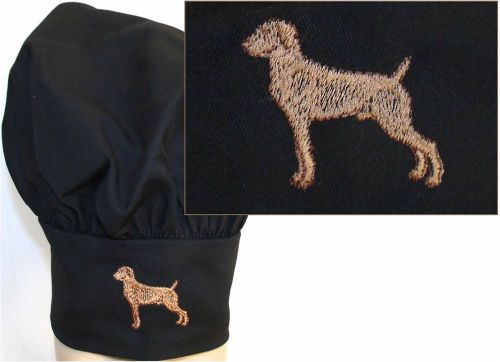 Black Vizsla Show Dog Chef Hat Adult Adjustable Embroidered Puppy Monogram NWT!