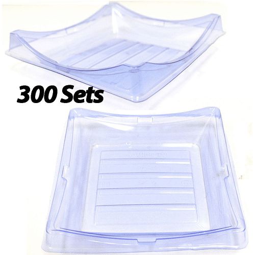 Clear Sushi Containers 7.2&#034; x 7.2&#034; (300 Sets) Plastic Sushi Box/Takeout/To Go