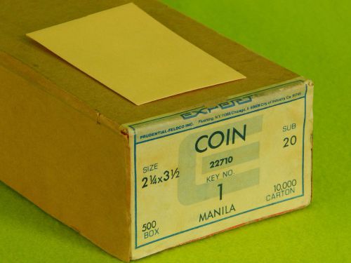 #1 MANILA COIN ENVELOPES ( 2 1/4 X 3 1/2) BOX OF 500 #22710