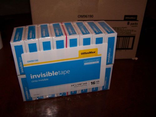 OfficeMax Invisible Boxed Tape 128 rolls factory sealed scotch